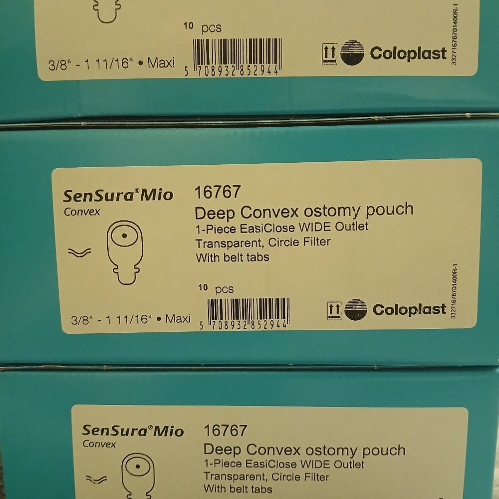 16767 Coloplast Sensuro Mio Deep Convex ostomy pouch, 16767